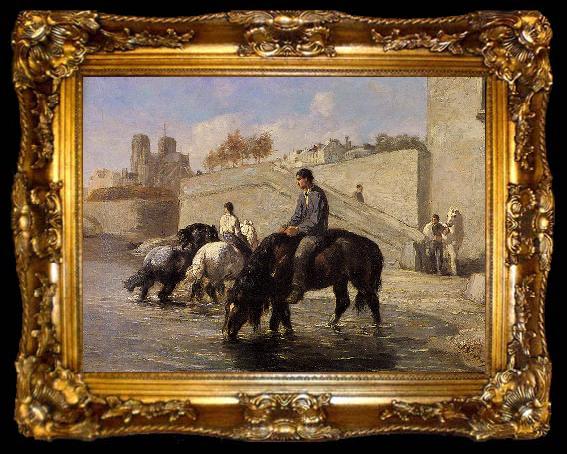 framed  James Joseph Jacques Tissot Huile sur toile, ta009-2